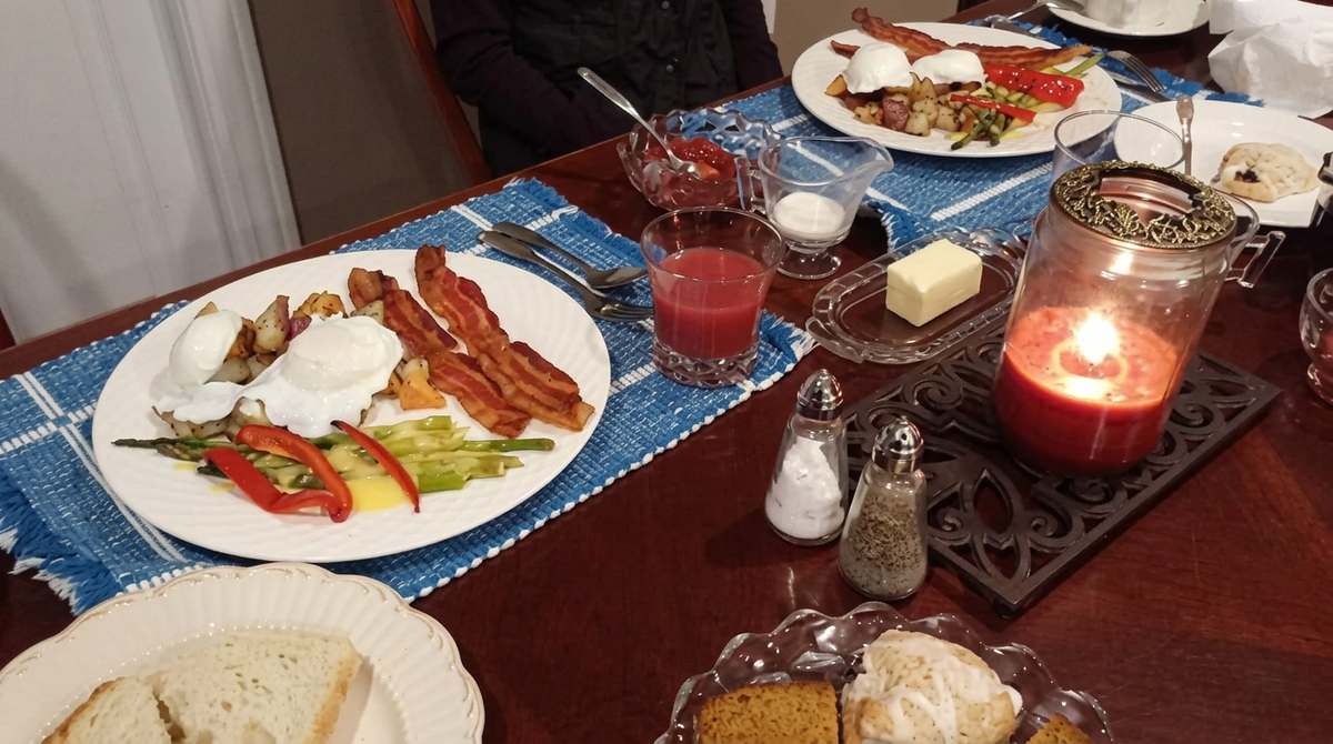 Homemade breakfast served at Inn The Pines