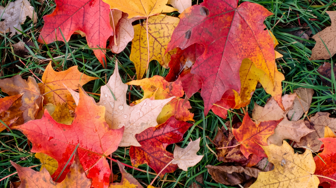 Vivid autumn leaves in Northern Michigan