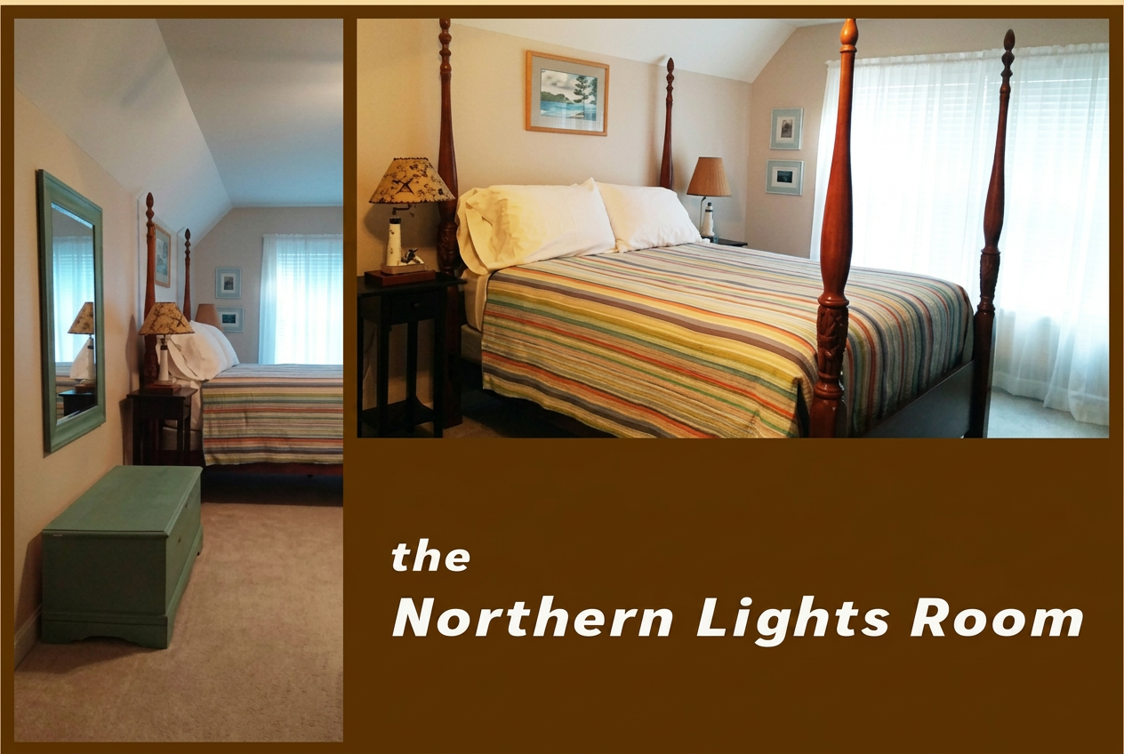 The Northern Lights Room — cozy guest room at Inn The Pines Bed and Breakfast in Lake Leelanau Michigan